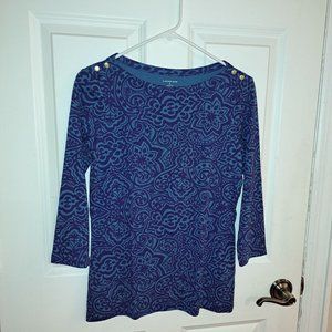 Lands End Womens Cotton Long Sleeve Top